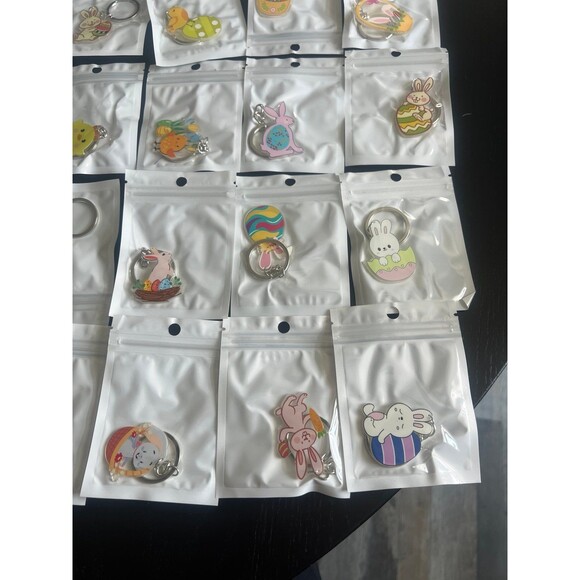 24 Easter, spring themed keychains - teacher, class, coworker gifts - Picture 3 of 4